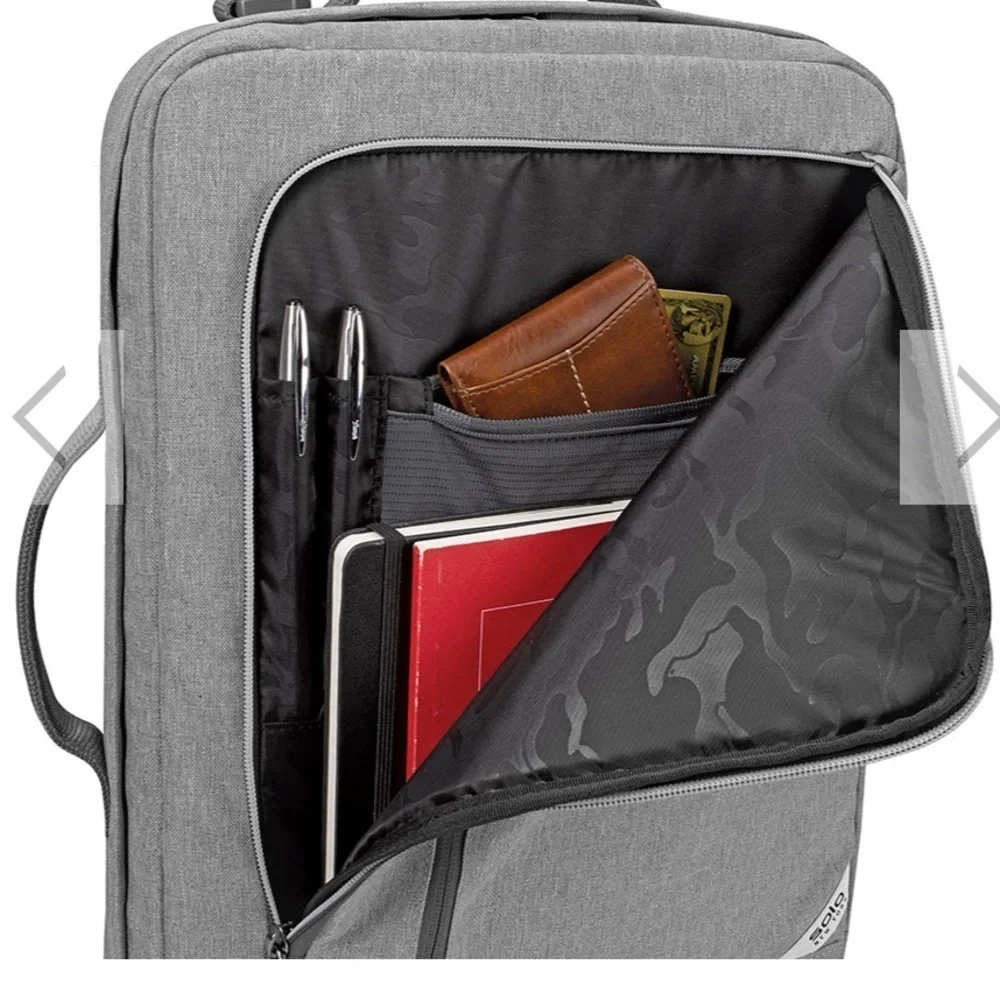 Solo hybrid backpack, converts from backpack to briefcase, new